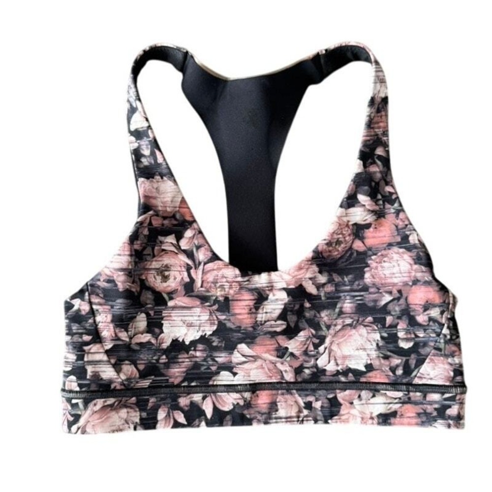 Lululemon Break Free‎ Bra Peony Multi Floral Workout size 8 EUC